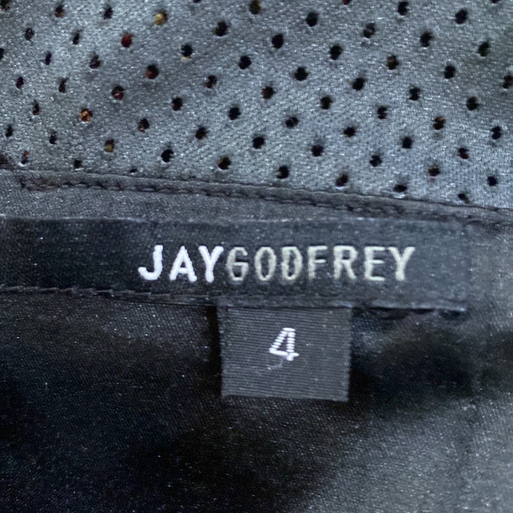 Jay Godfrey Faux Leather Top - Picture 4 of 5